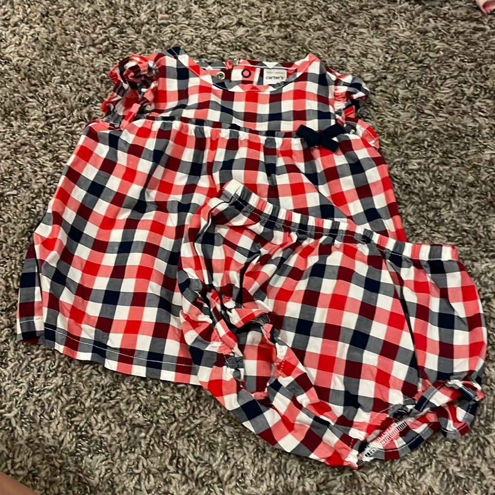 Plaid Fourth of July set
